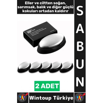 #Sabun Özel Üretim Soğan Sarımsak Balık Güçlü Kötü Koku Giderici Hijyenik Pratik Metal Sabun 2 Adet