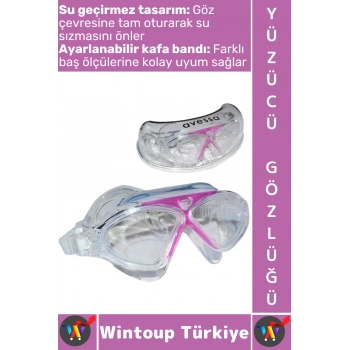 #Gözlük Çocuk Yetişkin Konforlu Su Geçirmez Buğu Önleyici Ayarlanabilir Kayış Şık Yüzücü Gözlüğü