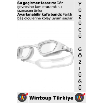 #Gözlük Yetişkin Çocuk Su Sızdırmaz Buğu Önleyici Lens Şık Ayarlanabilir Deniz Havuz Yüzücü Gözlüğü