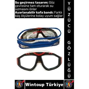 #Gözlük Özel Model Konforlu Sızdırmaz Buğu Önleyen Çok Şık Ayarlanabilir Deniz Havuz Yüzücü Gözlüğü