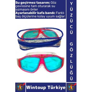 #Gözlük Özel Model Konforlu Sızdırmaz Buğu Önleyen Çok Şık Ayarlanabilir Deniz Havuz Yüzücü Gözlüğü
