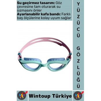 #Gözlük Konforlu Silikon Su Sızdırmaz Buğu Önleyici Çok Şık Ayarlanabilir Deniz Havuz Yüzücü Gözlüğü
