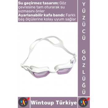 #Gözlük Yetişkin Çocuk Su Sızdırmaz Buğu Önleyici Lens Şık Ayarlanabilir Deniz Havuz Yüzücü Gözlüğü