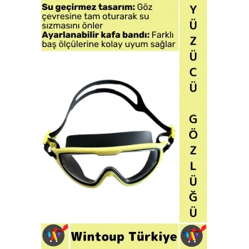 #Gözlük Yetişkin Çocuk Sızdırmaz Buğu Önleyici UV Korumalı Lens Çok Şık Ayarlanabilir Yüzücü Gözlüğü