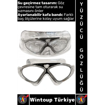 #Gözlük Çocuk Yetişkin Konforlu Su Geçirmez Buğu Önleyici Ayarlanabilir Kayış Şık Yüzücü Gözlüğü