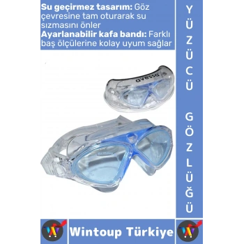 #Gözlük Çocuk Yetişkin Konforlu Su Geçirmez Buğu Önleyici Ayarlanabilir Kayış Şık Yüzücü Gözlüğü