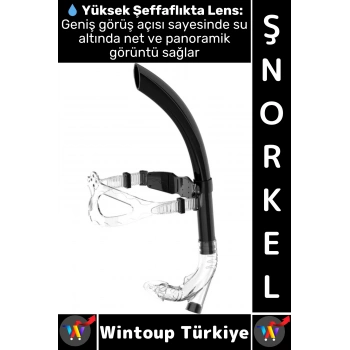 #Şnorkel Konforlu Yüksek Şeffaf Görüş Havuz Deniz Yüzme Eğitim Ayarlanabilir Önden Dalış Şnorkeli