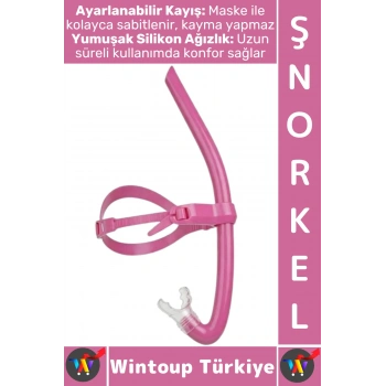 #Şnorkel Konforlu Yüksek Görüş Açı Havuz Deniz Yüzme Eğitim Ayarlanabilir Kayış Önden Dalış Şnorkeli