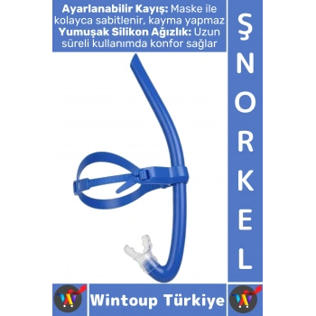 #Şnorkel Konforlu Yüksek Görüş Açı Havuz Deniz Yüzme Eğitim Ayarlanabilir Kayış Önden Dalış Şnorkeli