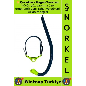 #Şnorkel Konfor Geniş Görüş Deniz Havuz Dalış Yüzme Eğitim Ayarlanabilir Çocuk Önden Dalış Şnorkeli