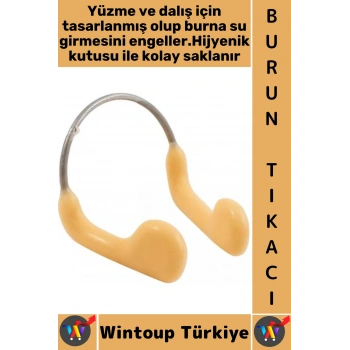 #Yüzme Konfor Su Geçirmez Havuz Deniz Yüzme Dalış Hijyenik Saklama Kutulu Silikon Uçlu Burun Tıkacı