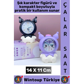 #Hediye Hediye Dekoratif Genç Çocuk Odası Masa Üstü Alarm Şık Karakter Figür Çalar Saat 14 X 11 Cm