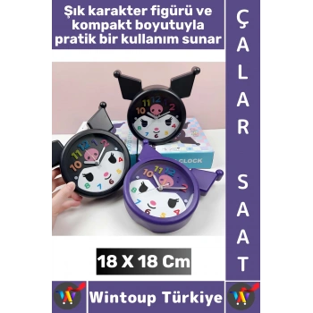 #Hediye Dekoratif Hediye Genç Çocuk Odası Masa Üstü Alarm Şık Karakter Figürlü Çalar Saat 18 X 18 Cm