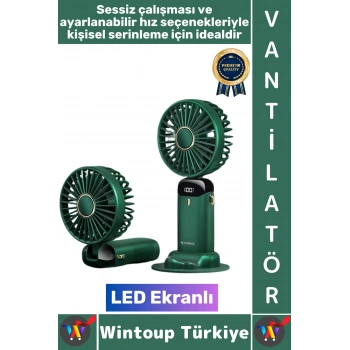 #Vantilatör Kompakt Sessiz Yoğun Üfleme Şarjlı Ayarlanabilir Başlık 5 Kademeli El Fanı Vantilatör