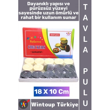 #Tavla Yüksek Kaliteli Kırılma Çizilmeye Dayanıklı Pürüzsüz Parlak Yüzey Kamp Seyahat Ev Cafe Kahvehane Akrilik Tavla Pulu 30lu Set