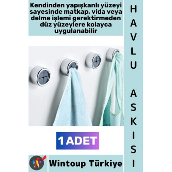 #Askı Montajsız Kendinden Yapışkanlı Kaydırmaz Mutfak Banyo Balkon Bez Lif Küçük Aksesuar Krom Kaplama Şık Estetik Pratik Tak Çıkar Havlu Askısı 1 Adet