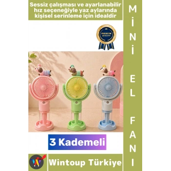 #Vantilatör Seyahat Tipi Kompakt Taşınabilir Hafif Sessiz Çalışma Ev Ofis Yaz Serinleme Şık Sevimli Köpek Detaylı Su Hazneli Buharlı 3 Kademeli Şarjlı Mini El Fanı Vantilatör