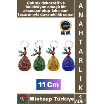 #Hediye Hediyelik Dekoratif Aksesuar Figür Koleksiyon Kırılma Çizilmeye Dayanıklı Lake Cam Uyanış Aydınlanma Sembolü Tarihsel Çok Şık Buda Büstü Anahtarlık 11 Cm