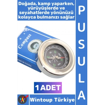 #Hediye Dayanıklı Kompakt Mini Cep Boy Kamp Outdoor Dağcılık Yürüyüş Seyahat Hassas Manyetik İbreli Metal Pusula