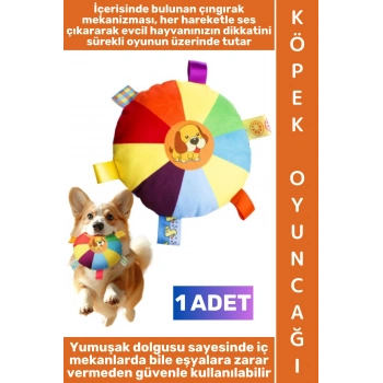 #Oyuncak Evcil Hayvan Oyuncak İlgi Çekici Renkli Sesli Yakala-Getir Isırma Çekiştirme Çıngıraklı Yumuşak Peluş Frizbi Köpek Oyuncağı