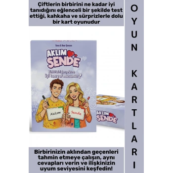 #Oyun Eğlenceli Sevgili Nişanlı Eş Çift Özel Gün Birbirini Tanıma İlişki Uyumu İletişim Gelişimi Komik Kahkaha Sürpriz İlişki Puanlamalı Kart Oyunu Aklım Sende