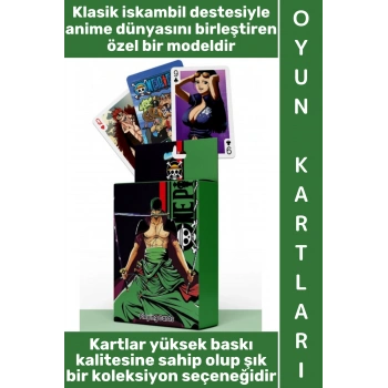 #Oyun Premium Kalite Kolay Yıpranmaz Suya Yırtılmaya Dayanıklı Koleksiyon Anime Karakter Figür Nostaljik One Piece 2 Kağıt Oyunu İskambil Kartları