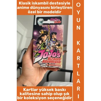 #Oyun Premium Kalite Kolay Yıpranmaz Suya Yırtılmaya Dayanıklı Koleksiyon Anime Karakter Figür Nostaljik Jojos Bizarre Adventure Kağıt Oyunu İskambil Kartları