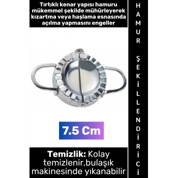 #HamurŞekillendirici Ergonomik Koku Yapmaz Kolay Temizlenir Makinede Yıkanabilir Ev Mutfak Restoran Çiğ Börek Mantı Ravioli Poğaça Şekil Verme Kalıbı Tırtıklı Kenarlı Pratik Hamur Kapatma Aparatı
