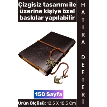 #Defter Okul Ofis Günlük Not Ajanda Hatıra Anı Tutma Eş Sevgili Anneler Babalar Öğretmenler Günü Çok Şık Dekoratif Hediyelik Pusula Detaylı Çizgisiz Deri Defter