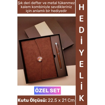 #Defter Dekoratif Okul Ders Ofis Günlük Not Ajanda Hatıra Anı Tutma Eş Sevgili Anneler Babalar Öğretmenler Günü Çok Şık Mıknatıslı Kutu Hediye Çantalı Siyah Deri Defter Tükenmez Kalem Premium Set