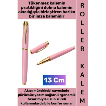 #Kalem Pürüzsüz Yumuşak Kolay Estetik Yazım Anneler Babalar Öğretmenler Günü Hediyelik Not Hatıra Anı Defteri Günlük Tutma Çok Şık Gold Detaylı İmza Metal Roller Kalem