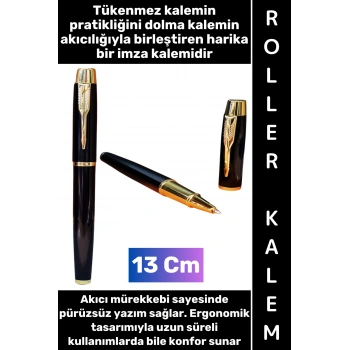 #Kalem Pürüzsüz Yumuşak Kolay Estetik Yazım Anneler Babalar Öğretmenler Günü Hediyelik Not Hatıra Anı Defteri Günlük Tutma Çok Şık Gold Detaylı İmza Metal Roller Kalem
