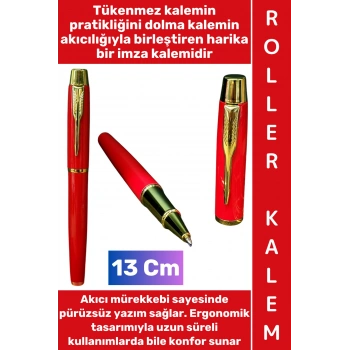 #Kalem Pürüzsüz Yumuşak Kolay Estetik Yazım Anneler Babalar Öğretmenler Günü Hediyelik Not Hatıra Anı Defteri Günlük Tutma Çok Şık Gold Detaylı İmza Metal Roller Kalem