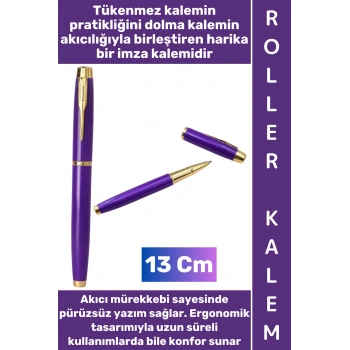 #Kalem Pürüzsüz Yumuşak Kolay Estetik Yazım Anneler Babalar Öğretmenler Günü Hediyelik Not Hatıra Anı Defteri Günlük Tutma Çok Şık Gold Detaylı İmza Metal Roller Kalem