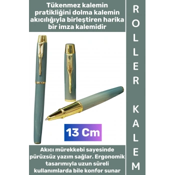 #Kalem Pürüzsüz Yumuşak Kolay Estetik Yazım Anneler Babalar Öğretmenler Günü Hediyelik Not Hatıra Anı Defteri Günlük Tutma Çok Şık Gold Detaylı İmza Metal Roller Kalem