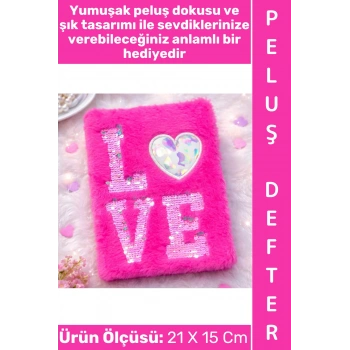 #Defter Dekoratif Eş Sevgili Hediyelik Okul Anı Not Hatıra Günlük Tutma Estetik Çok Şık 75 Sayfa 150 Yapraklı Sevimli Aşk Love Tasarımlı Peluş Çizgili Defter 21 X 15 Cm