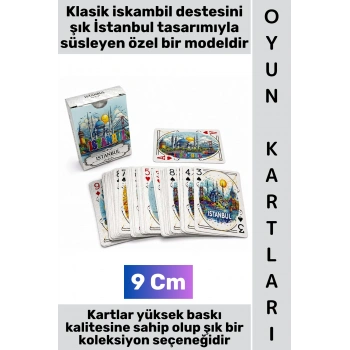#Oyun Premium Kalite Kolay Yıpranmaz Suya Yırtılmaya Dayanıklı Koleksiyon Çok Şık Hatıra Hediyelik İstanbul Tasarımlı Klasik Deste Kağıt Oyunu Beyaz İskambil Kartları
