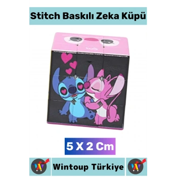 #Oyuncak Premium El Göz Koordinasyon Geliştirici Eğitici Öğretici Stres Giderici Zeka Küpü Eğlenceli İlgi Çekici Anime Figür Karakter Stitch Baskılı Çocuk KÜP YAPBOZ 5 X 2 Cm