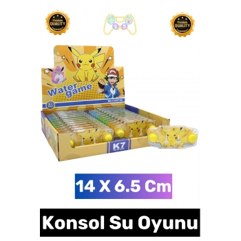 #Oyun Çocuk Eğitici El Göz Koordinasyonu Beceri Gelişimi Eğlenceli Stres Atma Halka Geçirme Oyun Koleksiyon Hediyelik Şık Nostaljik Pokemon Temalı Şeffaf Gövdeli Dikdörtgen Pikachu El Konsolu Su Oyunu