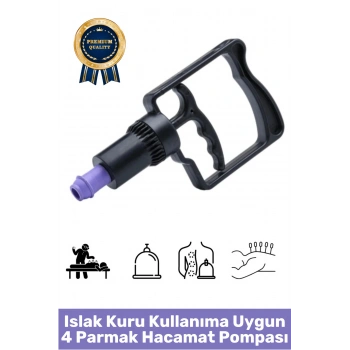 #Hacamat Profesyonel Hastane Masaj Salonu Geleneksel Tedavi Ergonomik Yüksek Kaliteli Tüm Kupalarla Uyumlu Islak Kuru Kullanıma Uygun Kupa Çekme 4 Parmak Hacamat Pompası