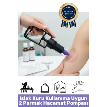 #Hacamat Profesyonel Hastane Masaj Salonu Geleneksel Tedavi Ergonomik Yüksek Kaliteli Tüm Kupalarla Uyumlu Islak Kuru Kullanıma Uygun Kupa Çekme 2 Parmak Hacamat Pompası