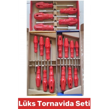 #Tornavida Profesyonel Ev İş Yeri Atölye Tamirat Tadilat Onarım Vidalama Sökme Takma Torx Lokma Düz Yıldız Tornavida Premium Set