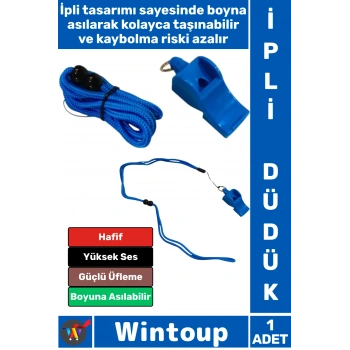 #Düdük Premium Hafif Kamp Outdoor Dağcılık Avcılık Köpek Eğitimi Futbol Basketbol Voleybol Yüzme Atletizm Hakem Maç Antrenman Yüksek Sesli Güçlü Üflemeli Boyuna Asılabilir İpli Düdük
