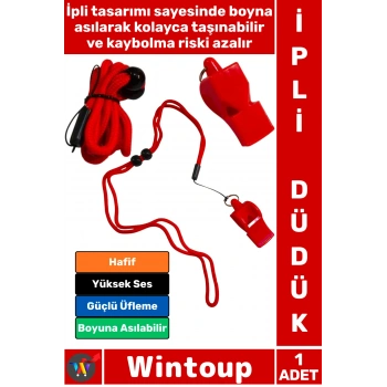 #Düdük Premium Hafif Kamp Outdoor Dağcılık Avcılık Köpek Eğitimi Futbol Basketbol Voleybol Yüzme Atletizm Hakem Maç Antrenman Yüksek Sesli Güçlü Üflemeli Boyuna Asılabilir İpli Düdük