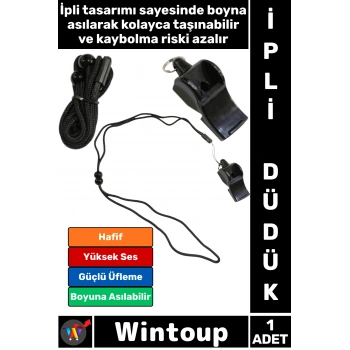 #Düdük Premium Hafif Kamp Outdoor Dağcılık Avcılık Köpek Eğitimi Futbol Basketbol Voleybol Yüzme Atletizm Hakem Maç Antrenman Yüksek Sesli Güçlü Üflemeli Boyuna Asılabilir İpli Düdük