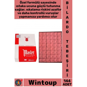 #BilardoProfesyonel Arkadaş Grup Eğlenceli Cafe Bar Ev Ortamı Turnuva Oyun Salonu Billiard Yüksek Tutuş Gücü Tozlanma Iskalama Önleyici Dengeli Vuruş Net Görüş Kırmızı Bilardo Istaka Tebeşiri 144 Adet