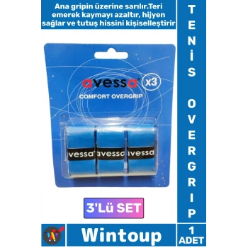 #Tenis Profesyonel Uzun Ömürlü Sıcak Nemli Hava Ter Emici Kayma Önleyici Tam Konforlu Tutuş Vuruş Desteği Spor Antrenman Tenis Overgrip 3lü Set