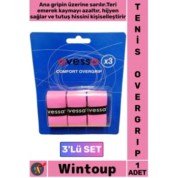 #Tenis Profesyonel Uzun Ömürlü Sıcak Nemli Hava Ter Emici Kayma Önleyici Tam Konforlu Tutuş Vuruş Desteği Spor Antrenman Tenis Overgrip 3lü Set