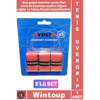 #Tenis Profesyonel Uzun Ömürlü Sıcak Nemli Hava Ter Emici Kayma Önleyici Tam Konforlu Tutuş Vuruş Desteği Spor Antrenman Tenis Overgrip 3lü Set