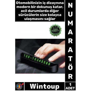 #Numaratör Şık Gizlenebilir Fosforlu Mıknatıslı Otomobil Park Araç Torpido Üstü Aç Kapa Numaratör